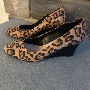 Kelly & Katie Animal Print Wedges